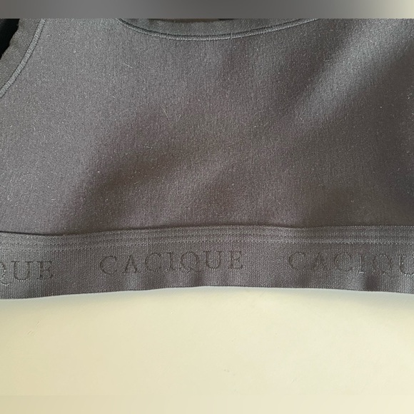 Cacique Bra Women’s Size 50DD Lightly Lined No-Wire Black Scoop Comfort‎ - Picture 9 of 9